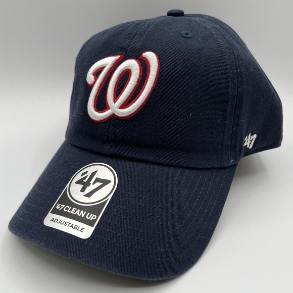 '47 Other - Washington Nationals 47 Brand Hat Cap Strap Back Navy Blue MLB Clean Up NEW